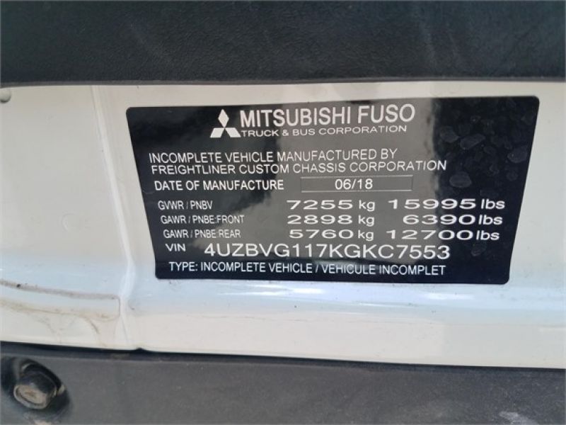 2019 MITSUBISHI FUSO FE160 5001874871